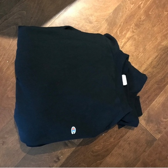 Cutout Raw hem sweatshirt black designer - Picture 3 of 5